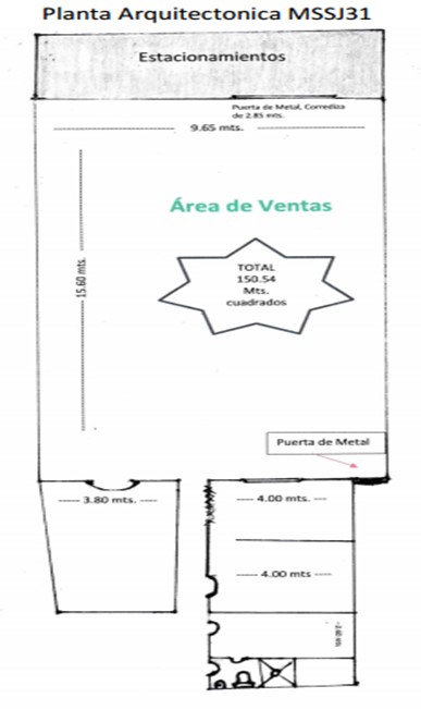 Plano arquitectónico del inmueble